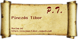 Pinczés Tibor névjegykártya