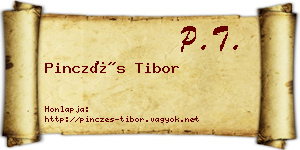 Pinczés Tibor névjegykártya